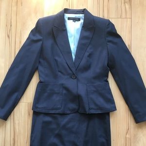 ANNE KLEIN Women 2 PC Pant Suit Size 2 Dark Gray